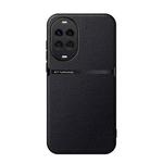 For Huawei nova 14 Litchi Leather Magnetic Full Coverage Shockproof Phone Case(Black)