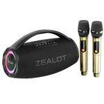 Zealot S97M 80W Outdoor Portable RGB Bluetooth Speaker with Dual Microphones(Black)