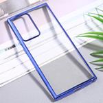 For Samsung Galaxy Note20 Ultra Ultra-thin Plating TPU Protective Soft Case(Blue)