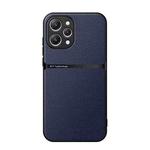 For Redmi 12 4G Litchi Leather Magnetic Full Coverage Shockproof Phone Case(Navy Blue)