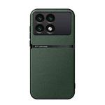 For Redmi K70 / Xiaomi Poco F6 Pro Litchi Leather Magnetic Full Coverage Shockproof Phone Case(Green)