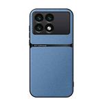 For Redmi K70 / Xiaomi Poco F6 Pro Litchi Leather Magnetic Full Coverage Shockproof Phone Case(Blue)