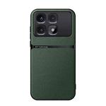 For Redmi K70 Ultra Litchi Leather Magnetic Full Coverage Shockproof Phone Case(Green)