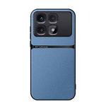 For Redmi K70 Ultra Litchi Leather Magnetic Full Coverage Shockproof Phone Case(Blue)