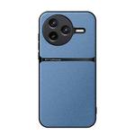 For Redmi K80 Litchi Leather Magnetic Full Coverage Shockproof Phone Case(Blue)