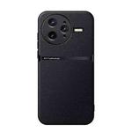 For Redmi K80 Pro Litchi Leather Magnetic Full Coverage Shockproof Phone Case(Black)