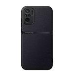 For Redmi Note 10 4G / Note 10S Litchi Leather Magnetic Full Coverage Shockproof Phone Case(Black)