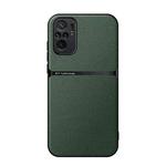 For Redmi Note 10 4G / Note 10S Litchi Leather Magnetic Full Coverage Shockproof Phone Case(Green)