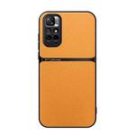 For Redmi Note 11 4G Litchi Leather Magnetic Full Coverage Shockproof Phone Case(Yellow)