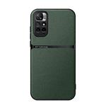 For Redmi Note 11 4G Litchi Leather Magnetic Full Coverage Shockproof Phone Case(Green)