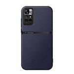 For Redmi Note 11 Pro Global / Note 11E Pro 5G Litchi Leather Magnetic Full Coverage Shockproof Phone Case(Navy Blue)