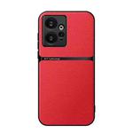 For Redmi Note 12 4G Global Litchi Leather Magnetic Full Coverage Shockproof Phone Case(Red)