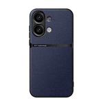 For Redmi Note 13 4G Global Litchi Leather Magnetic Full Coverage Shockproof Phone Case(Navy Blue)