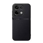 For Redmi Note 13 Pro 4G Global Litchi Leather Magnetic Full Coverage Shockproof Phone Case(Black)