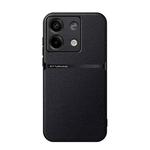 For Redmi Note 13 5G Global Litchi Leather Magnetic Full Coverage Shockproof Phone Case(Black)