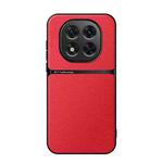 For Redmi Note 14 Pro+ 5G Litchi Leather Magnetic Full Coverage Shockproof Phone Case(Red)