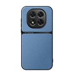 For Redmi Note 14 Pro+ 5G Litchi Leather Magnetic Full Coverage Shockproof Phone Case(Blue)