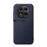 For Redmi Note 14 Pro+ 5G Litchi Leather Magnetic Full Coverage Shockproof Phone Case(Navy Blue)