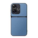 For Redmi Turbo 3 / Xiaomi Poco F6 Litchi Leather Magnetic Full Coverage Shockproof Phone Case(Blue)