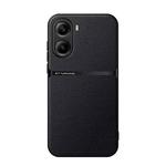 For Redmi Turbo 4 / Xiaomi Poco X7 Pro Litchi Leather Magnetic Full Coverage Shockproof Phone Case(Black)