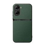 For Redmi Turbo 4 / Xiaomi Poco X7 Pro Litchi Leather Magnetic Full Coverage Shockproof Phone Case(Green)