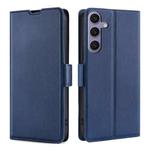For Samsung Galaxy S25+ 5G Ultra-thin Voltage Side Buckle Horizontal Flip Leather Phone Case(Blue)