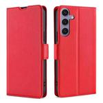 For Samsung Galaxy S25+ 5G Ultra-thin Voltage Side Buckle Horizontal Flip Leather Phone Case(Red)