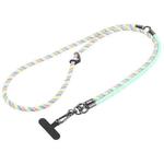 8mm 3 in 1 Anti-lost Strap Phone Crossbody Splicing Lanyard(Green Colorful)