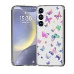 For Samsung Galaxy S25+ 5G IMD Double Piece Simple Fresh Shockproof Phone Case(Laser Butterfly)