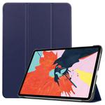 For iPad Air 11 2024 / 2022 / 2020 10.9 Custer Texture Horizontal Flip Leather Case with Three-folding Holder & Sleep / Wake-up Function(Dark Blue)