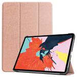 For iPad Air 11 2024 / 2022 / 2020 10.9 Custer Texture Horizontal Flip Leather Case with Three-folding Holder & Sleep / Wake-up Function(Rose Gold)