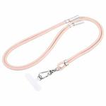 Type-C to Type-C Data Charging Cable Crossbody Adjustable Phone Long Lanyard(Pink)