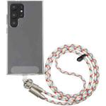 Type-C to Type-C Silicone Data Charging Cable Crossbody Phone Long Lanyard(Blue Red Yellow)