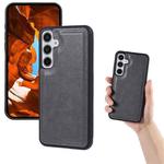 For Samsung Galaxy S25+ 5G Cowhide Texture Back Cover Phone Case(Grey)