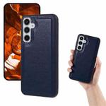 For Samsung Galaxy S25 5G Cowhide Texture Back Cover Phone Case(Royal Blue)