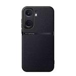 For vivo iQOO Neo9 Litchi Leather Magnetic Full Coverage Shockproof Phone Case(Black)