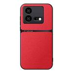 For vivo iQOO Neo8 / iQOO Neo8 Pro Litchi Leather Magnetic Full Coverage Shockproof Phone Case(Red)