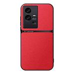 For vivo iQOO 11 Pro Litchi Leather Magnetic Full Coverage Shockproof Phone Case(Red)