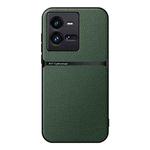 For vivo iQOO 10 Pro Litchi Leather Magnetic Full Coverage Shockproof Phone Case(Green)