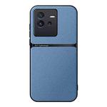 For vivo iQOO Neo6 / iQOO Neo6 SE Litchi Leather Magnetic Full Coverage Shockproof Phone Case(Blue)