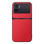 For vivo iQOO 9 Pro Litchi Leather Magnetic Full Coverage Shockproof Phone Case(Red)