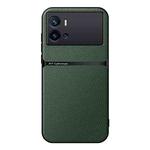 For vivo iQOO 9 Pro Litchi Leather Magnetic Full Coverage Shockproof Phone Case(Green)