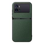 For vivo iQOO 9 Litchi Leather Magnetic Full Coverage Shockproof Phone Case(Green)