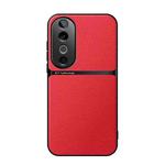 For vivo S19 Litchi Leather Magnetic Full Coverage Shockproof Phone Case(Red)