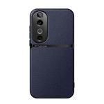 For vivo S19 Litchi Leather Magnetic Full Coverage Shockproof Phone Case(Navy Blue)