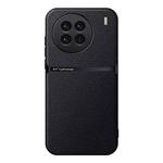 For vivo X90 Litchi Leather Magnetic Full Coverage Shockproof Phone Case(Black)