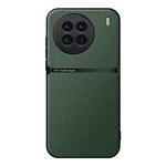 For vivo X90 Litchi Leather Magnetic Full Coverage Shockproof Phone Case(Green)