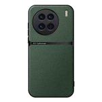 For vivo X90 Pro Litchi Leather Magnetic Full Coverage Shockproof Phone Case(Green)