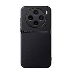 For vivo X100 Litchi Leather Magnetic Full Coverage Shockproof Phone Case(Black)