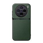 For vivo X200 Litchi Leather Magnetic Full Coverage Shockproof Phone Case(Green)